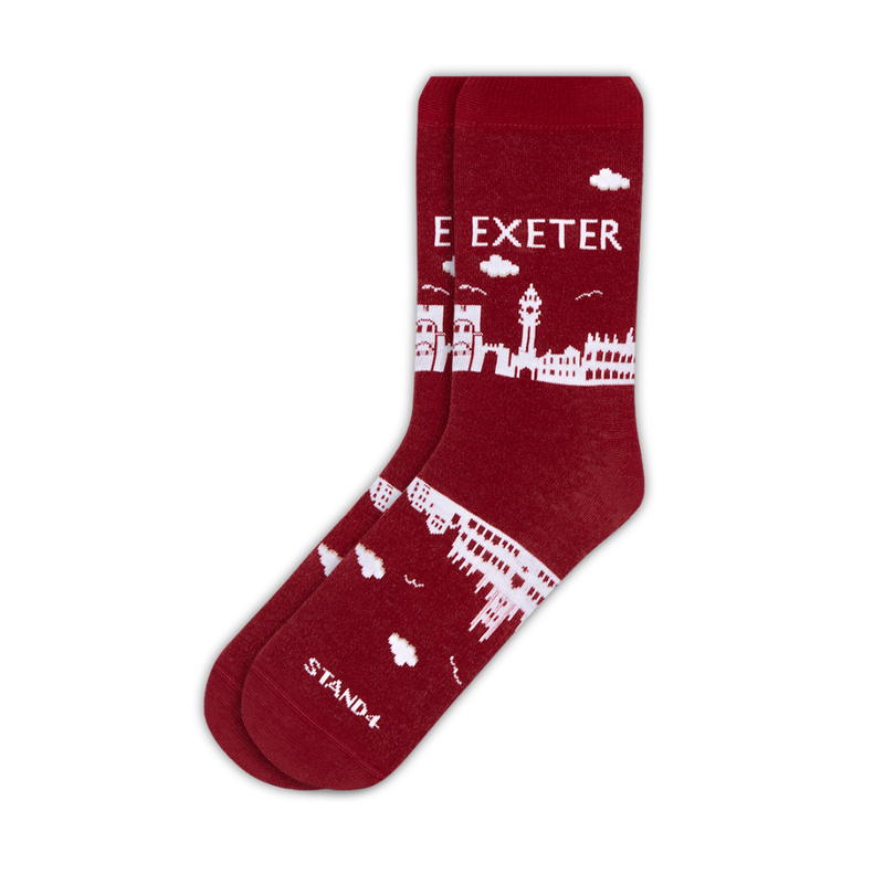 Exeter Red Skyline Sock