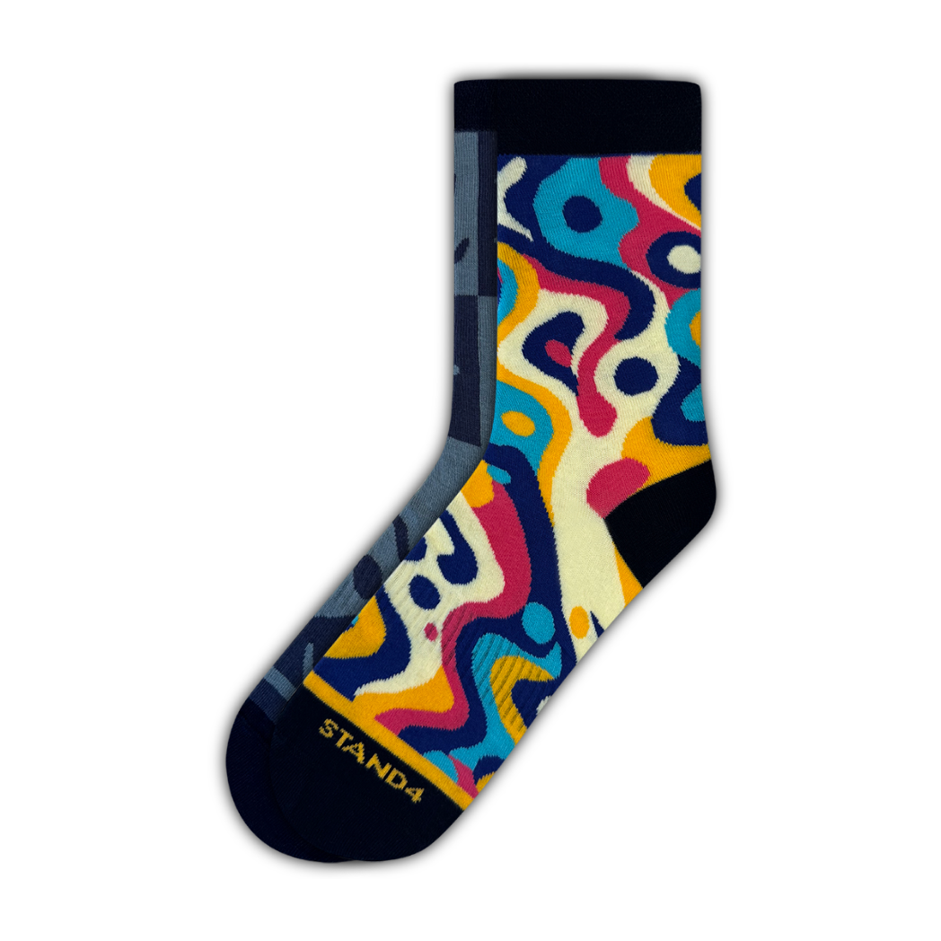 left and right sports socks