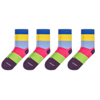 Reverse Statement Stripe Sock 4-pack