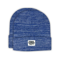 Stand4 Solid Blue Beanie with Patch