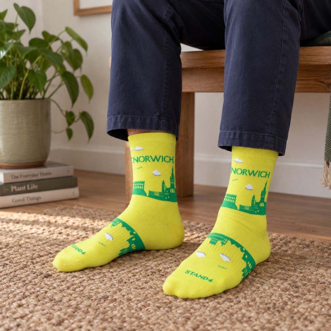 Norwich Yellow Skyline Sock