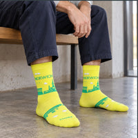 Norwich Yellow Skyline Sock