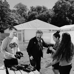 People experiencing homelessness outdoors