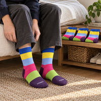 Reverse Statement Stripe Sock 4-pack