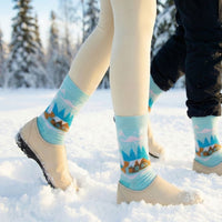 Snowy Christmas Scene Sock