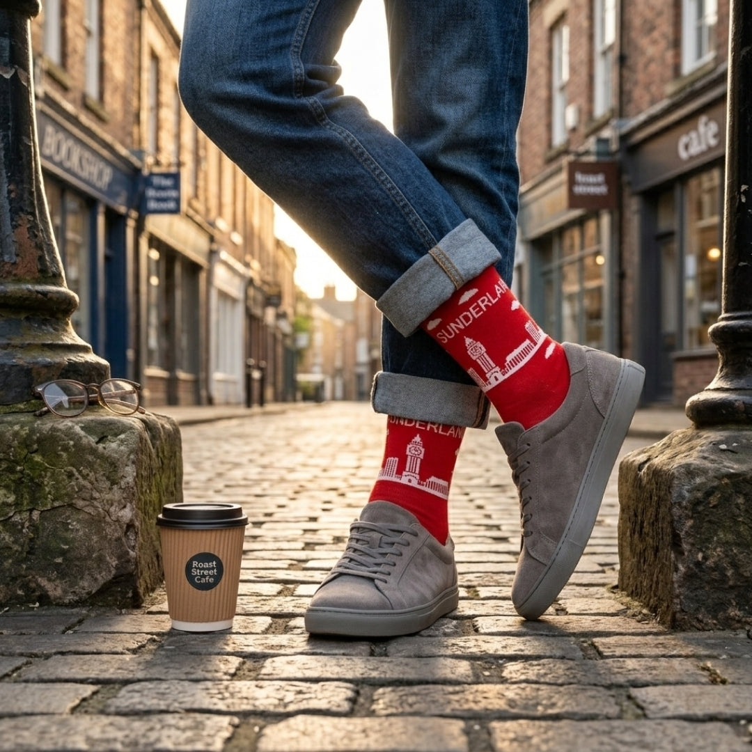 Sunderland Red Skyline Sock