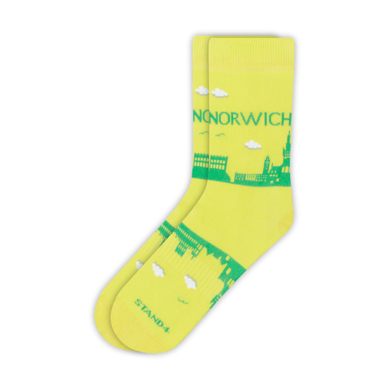 Norwich Yellow Skyline Sock