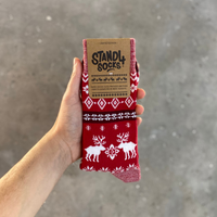 Red Christmas Fairisle Sock