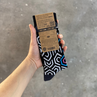 Hexagon Geometric Office Sock