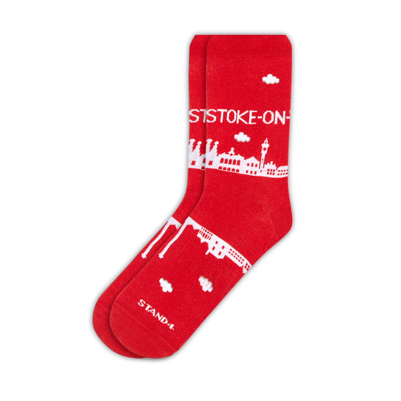 Stoke-on-Trent Red Skyline Sock
