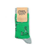 Green Cricket Sock