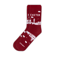 Exeter Red Skyline Sock