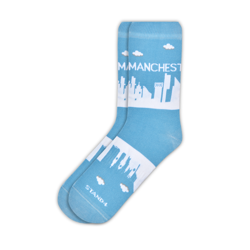 Manchester Sky Blue Skyline Sock