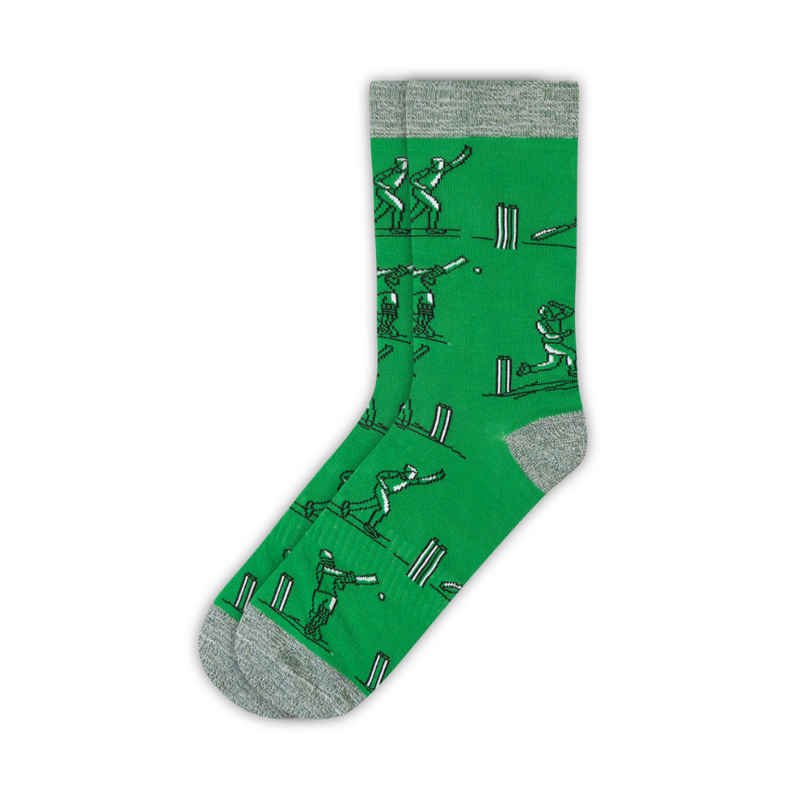 Green Cricket Sock