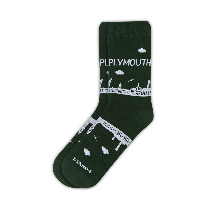 Plymouth Green Skyline Sock