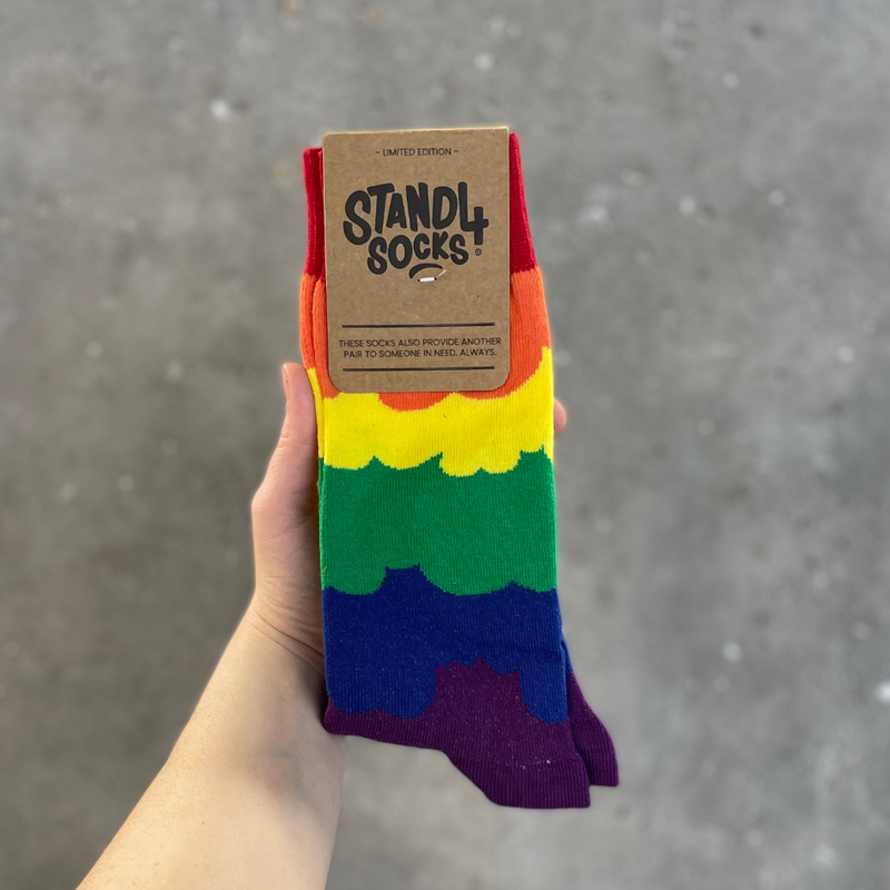 LGBTQ+ Heart Sock