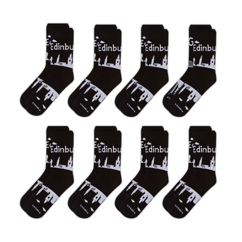 Edinburgh Skyline Sock 8-Pack