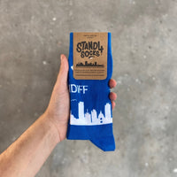Cardiff Blue Skyline Sock