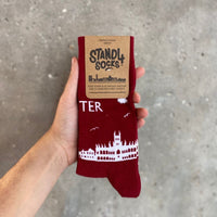 Exeter Red Skyline Sock
