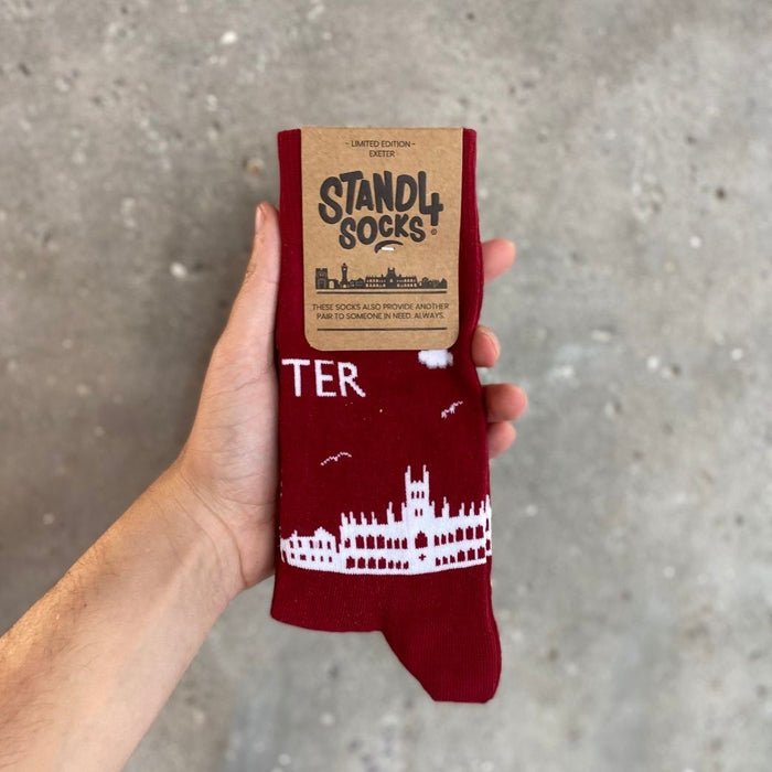Exeter Red Skyline Sock