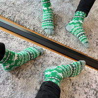 Green Christmas Fairisle Sock