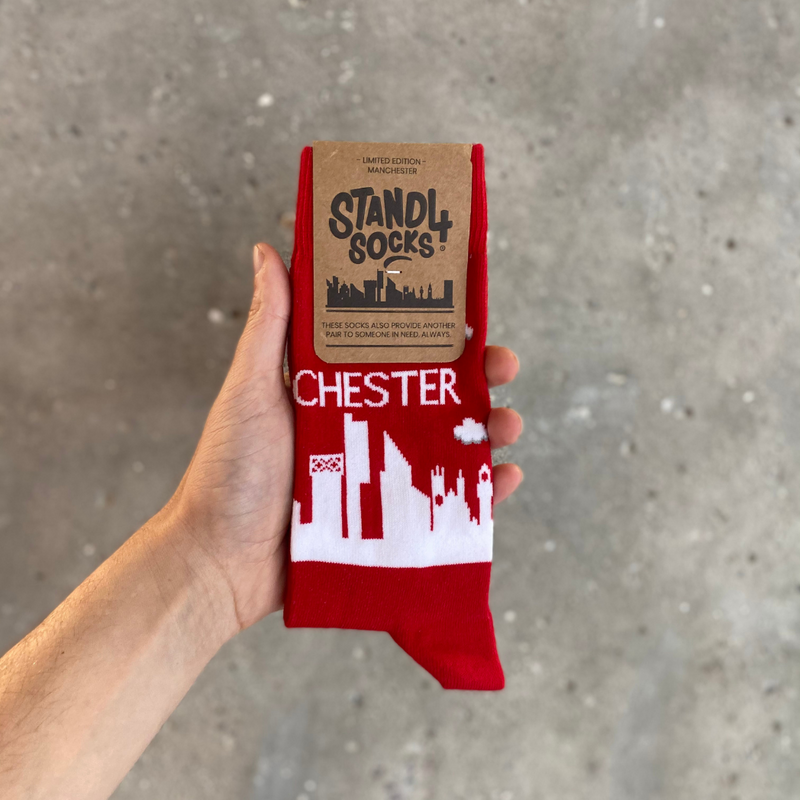 Manchester Red Skyline Sock