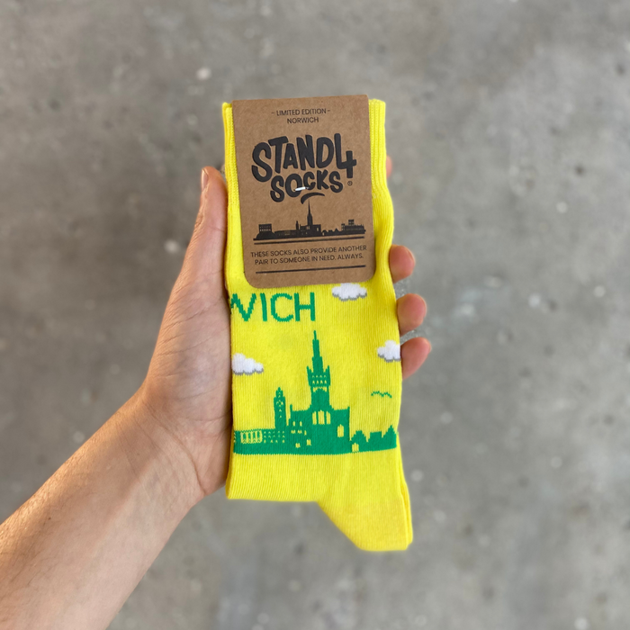 Norwich Yellow Skyline Sock