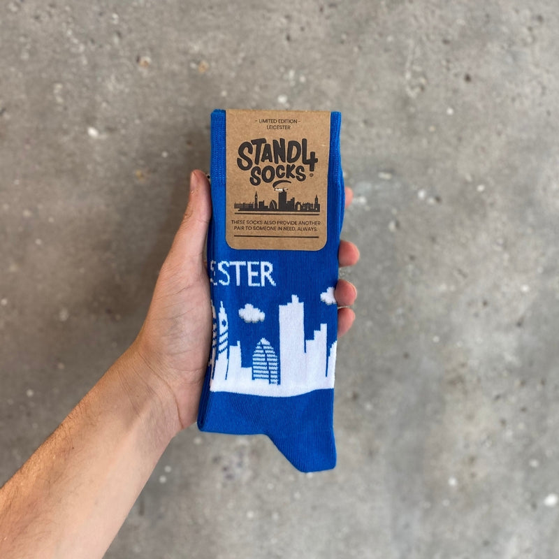Leicester Blue Skyline Sock