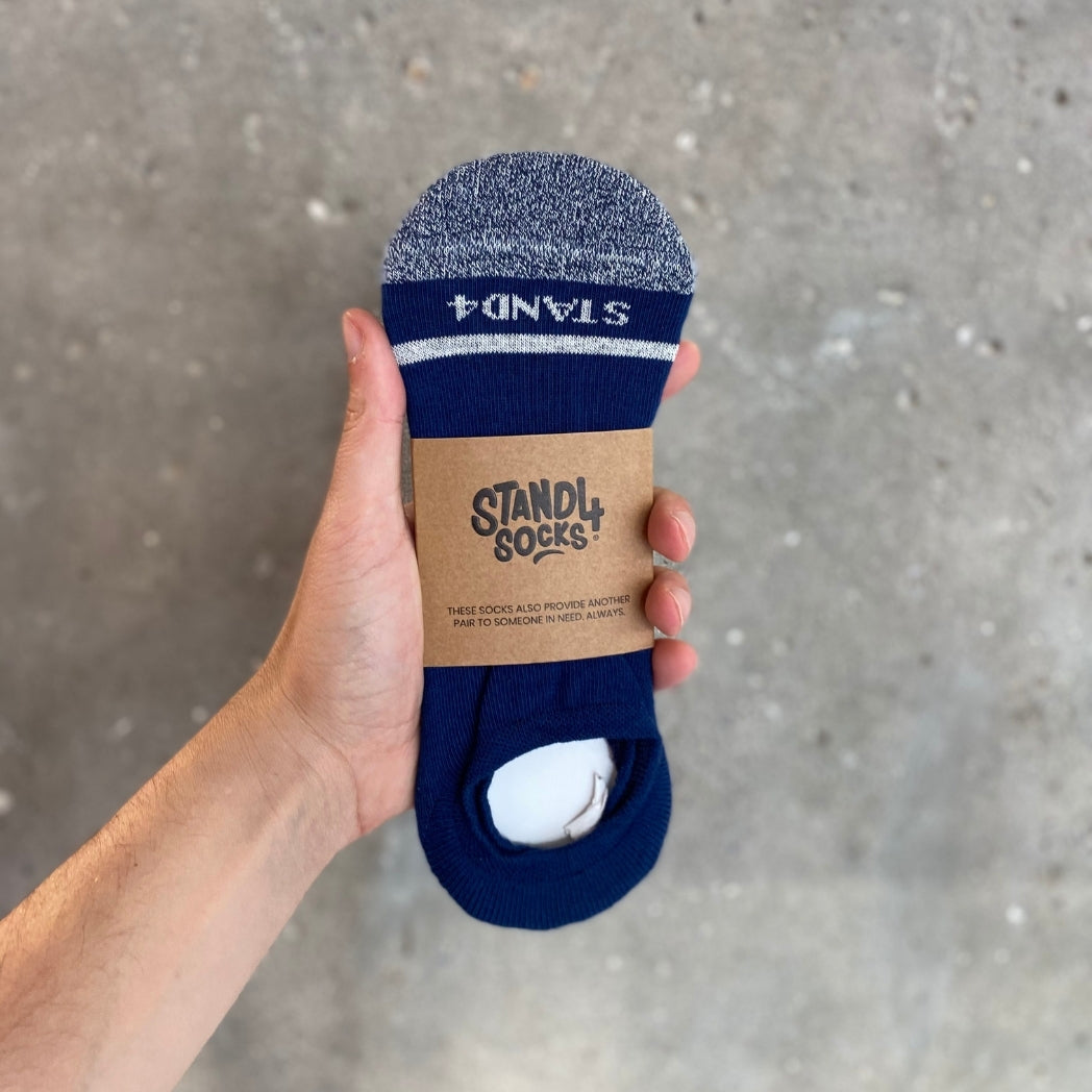 Navy No Show Sock | Stand4 Socks | Buy One = Give One