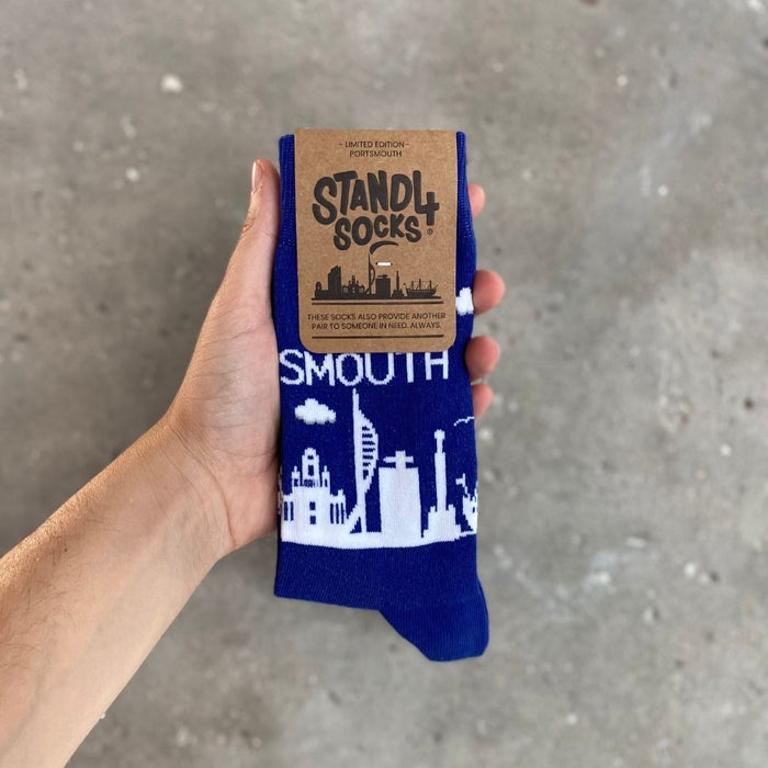 Portsmouth Blue Skyline Sock