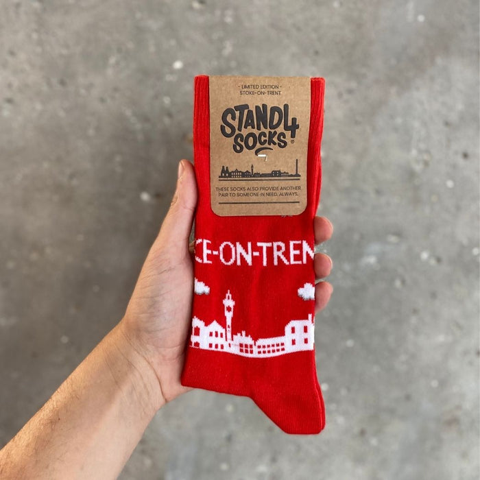 Stoke-on-Trent Red Skyline Sock