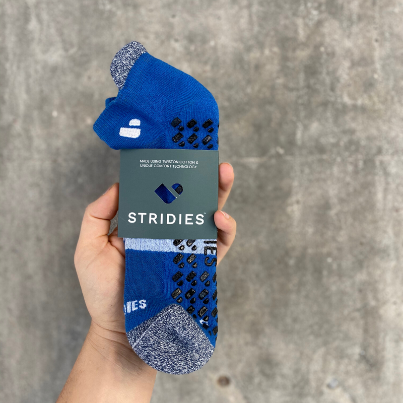 Blue Grippy Performance Ankle Sock