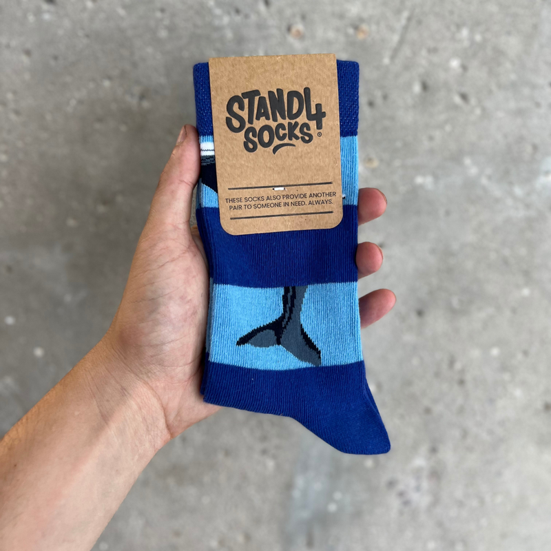 Whale Stripe Sock