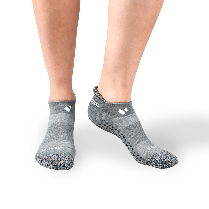 Grey Grippy Performance Ankle Sock
